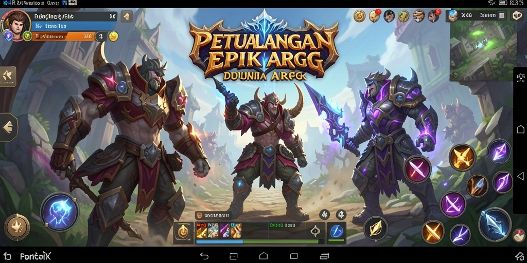 Screenshot menunjukkan aksi pertarungan seru dalam game ARPG 34R.