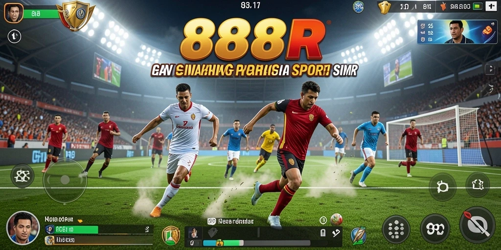 Tampilan gameplay olahraga yang seru dan dinamis di 888R.