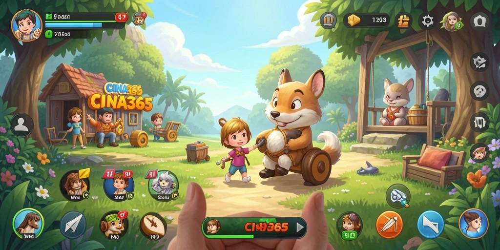 Tampilan gameplay santai CINA365 yang menghibur.