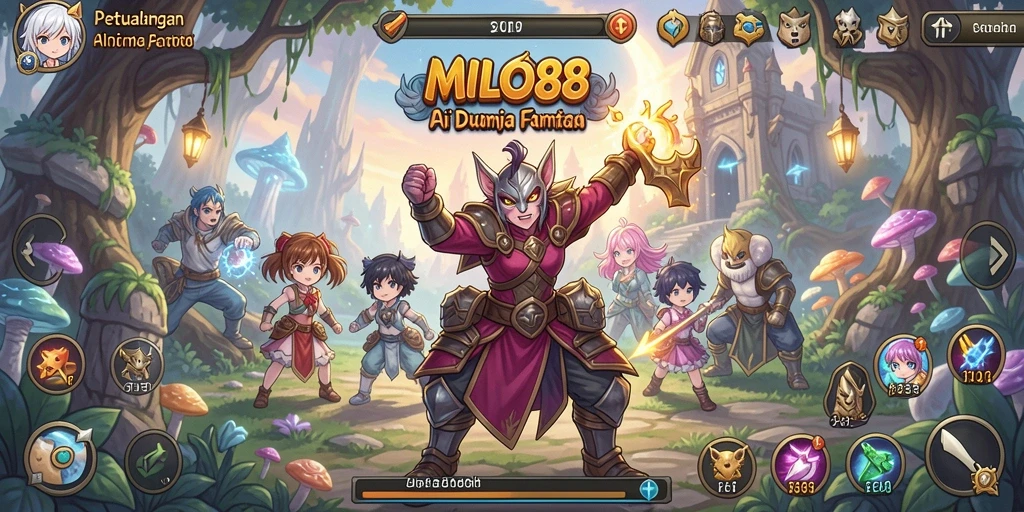 Tampilan penuh warna dan aksi menarik dari gameplay Anime di MILO88.