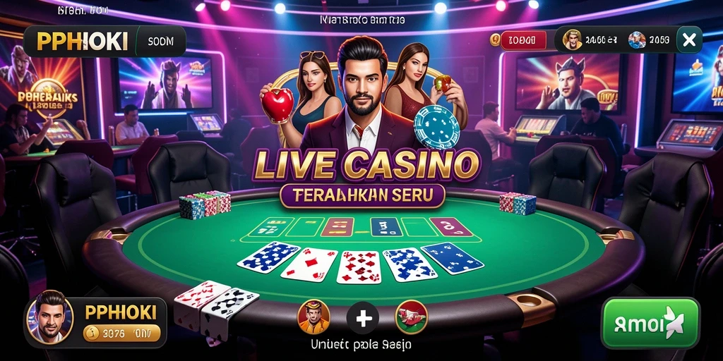 Tampilan gameplay PPHOKI yang seru dan menarik dalam sesi Live Casino.