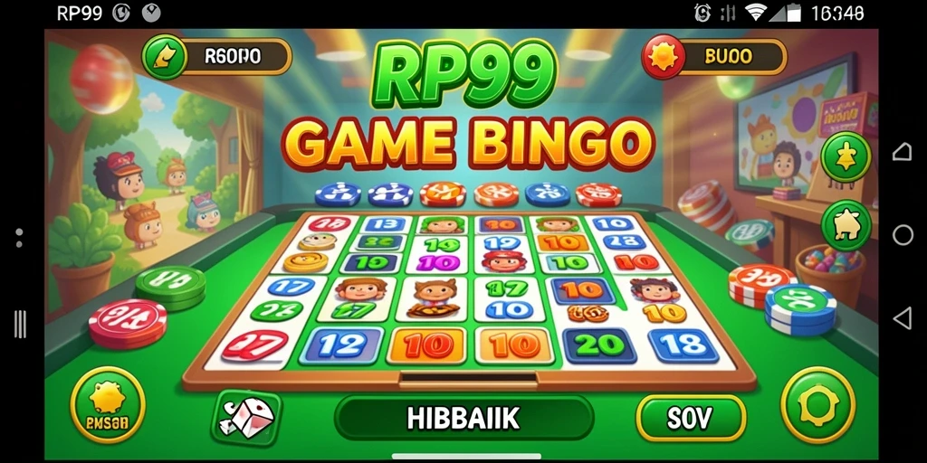 Tampilan gameplay seru dalam aplikasi Bingo RP99.