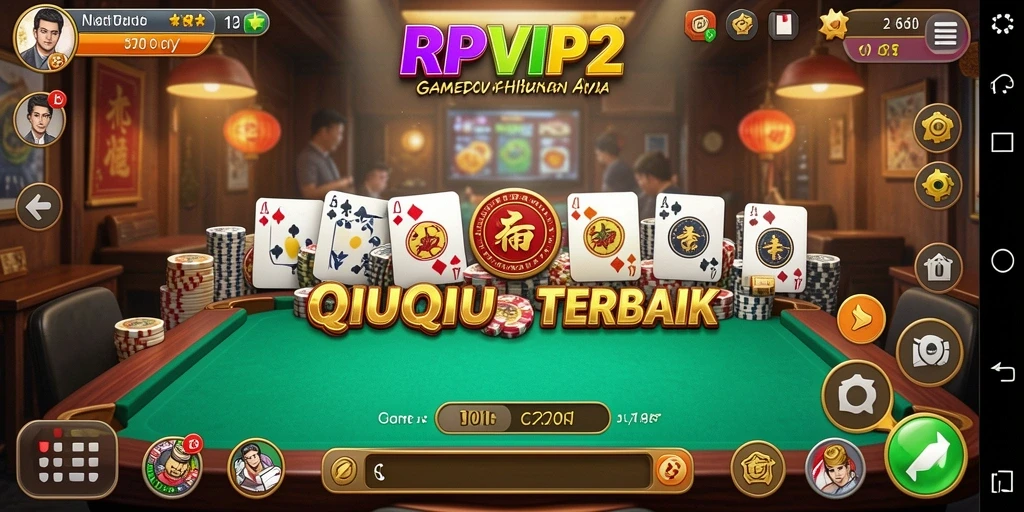 Screenshot RPVIP2 menampilkan keseruan gameplay QiuQiu.