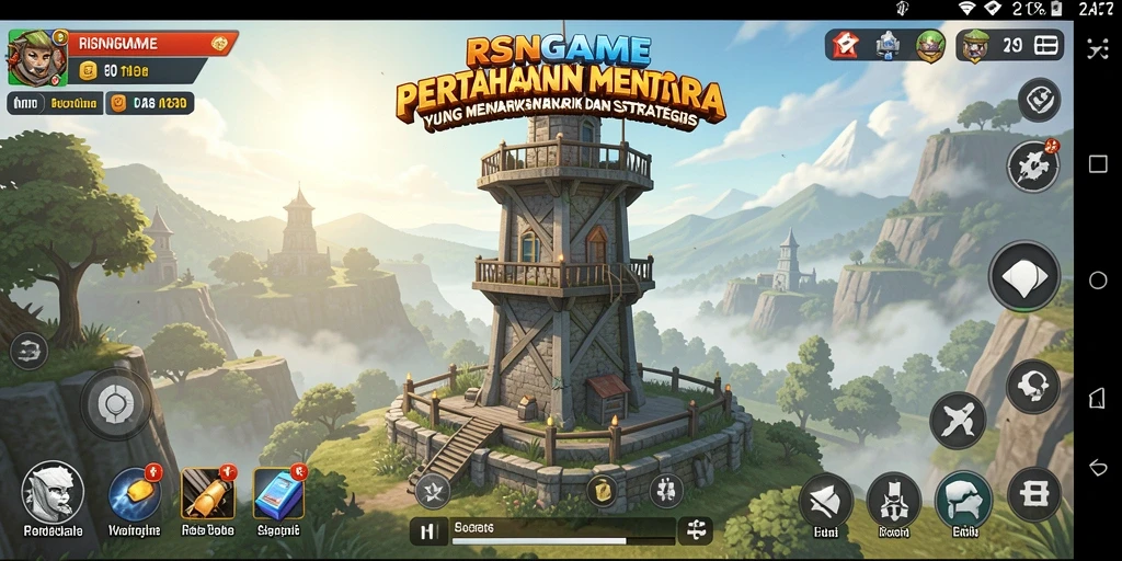 Screenshot utama RSNGAME menunjukkan strategi pertahanan yang menegangkan.