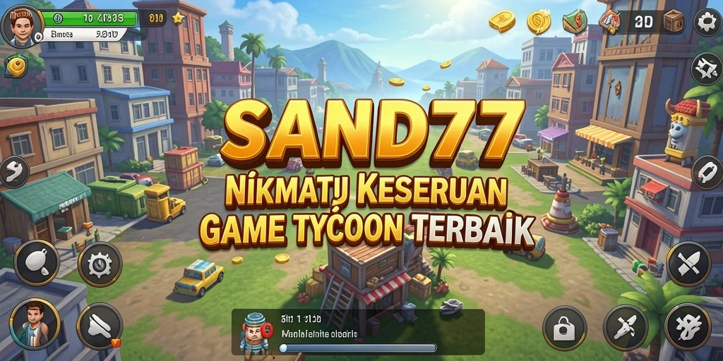Screenshot SAND77 menampilkan gameplay Tycoon yang menggugah semangat.