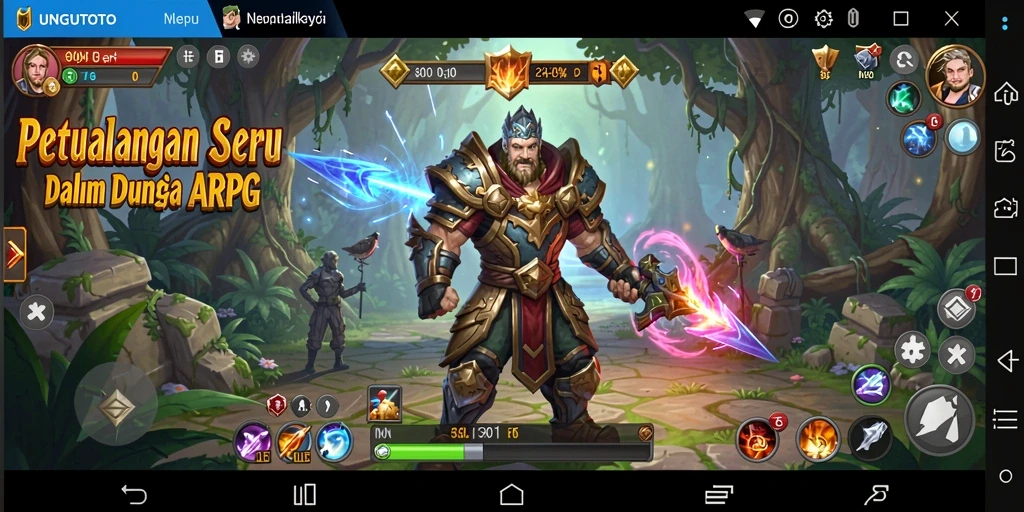 Tangkapan layar UNGUTOTO menampilkan aksi pertempuran seru dalam permainan ARPG.